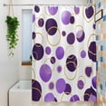 thumbnail image 3 of Purple Polka Dots Shower Curtain Set, Waterproof Shower Curtains for Bathroom, Modern Abstract Art Washable Fabric Cloth Bath Curtain for Bathtub Decoration with Hooks 72x78 Inches Geometric, 3 of 9