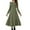 Army Green, variant on CharmCyan Women’s Long Sleeve Pleated Maxi Dress with Crew Neck Solid Ribbed Knit Fabric Elegant A Line Casual Style Comfortable Fit Army Green L