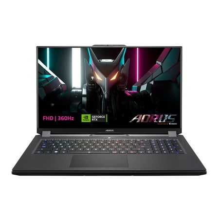 GIGABYTE AORUS 7: 17.3" FHD 1920x1080 360Hz, NVIDIA GeForce RTX 4060 Laptop GPU 8GB GDDR6, Intel Core i5-12500H, 16GB DDR4 RAM, 512GB SSD, Win11 Home (AORUS 7 9KF-E3US513SH), Black