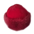 thumbnail image 3 of Gorro cálido de felpa sintética, lujoso y cálido para esquiar y para la nieve, ideal para mujeres y niñas que acampan. Rojo, 3 of 8