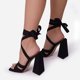 thumbnail image 5 of Zapatos de mujer Color sólido Tie-Dye Sandalias de vendaje de moda de tacón alto para mujer Wmkox8yii  shjk5752, 5 of 9