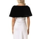 thumbnail image 3 of CHAL DE FALSO PELO ELEGANTE PARA MUJERES INSPIRE CHIC, ENVOLTORIO DE BODA Y FIESTA, SHRUG M NEGRO, 3 of 6