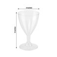thumbnail image 3 of Efavormart Set of 12 - 6oz Clear Plastic Disposable Wine Glasses With Hollow Stem for Weddings, Birthdays, Parties, Receptions, Banquets, Baby Showers, Drinkware, Indoor, Outdoor Events, 3 of 11