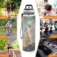 thumbnail image 7 of BZSMCE Sport Bottle Dog with Butterflies in Garden Outdoor sports Water Bottle Size: 10.4x3in, 7 of 7