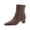 BURNISHED CALF, variant on Ralph Lauren Womens WILLA-BO-BTE Zipper Leather Ankle Boots