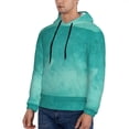 thumbnail image 3 of Lsque Teal Turquoise1 Pattern Casual Men's Hoodie,Hooded Sweatshirt with Kangaroo Pocket,Pullover Hoodie-3X-Large, 3 of 7