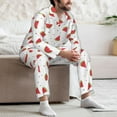 thumbnail image 7 of Kdxio Hand Drawn Watermelon Men’s Pajama Set Pajamas For Men 2 Piece PJ Set with Men Pajama Pants and Long Sleeve T-Shirt Lounge Set-, 7 of 7