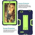 thumbnail image 5 of FIEWESEY Case for Walmart Onn 7 Inch 1st/2nd Gen Tablet, Heavy-Duty Drop-Proof and Shock-Resistant Rugged Hybrid Built-in Stand For Walmart Onn Tablet 7 Inch Model 100005206/100015685(Navy+Green), 5 of 7