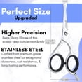 thumbnail image 3 of Nose Hair Scissors 4.5” Round Tip – Professional Stainless Steel Facial Grooming Scissors for Nose, Ear, Eyebrow & Mustache Trimming – Small Safety Trim Scissors for Men & Women (1, Silver), 3 of 8