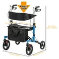 thumbnail image 4 of Accreate Rolling Walker for Seniors - Lightweight Folding Rollator Walker with Seat and Dual Braking System, 4 of 7