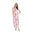 thumbnail image 1 of Robe Maxi à Imprimé Floral Hawaïen pour Femmes 2TG Vigne Hibiscus Rose, 1 of 5