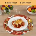 thumbnail image 4 of Japanese Style Round 15 Inch Placemats Set of 8, Red Farmhouse Botanical Peony Birds HeatResistant Non Slip Place Mats for Dining Table, Wipeable Braided Kitchen Table Mats for Housewarming, 4 of 9