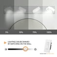 thumbnail image 6 of Newest 29” Modern 4-Light LED Bathroom Vanity Light, Dimmable Chrome with Rotatable Shades for Mirror & Vanity, 6 of 10