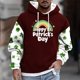 thumbnail image 1 of Sudadera con capucha para hombre, estilo informal, con estampado del Día de San Patricio, con cordón y manga larga, de poliéster., 1 of 5
