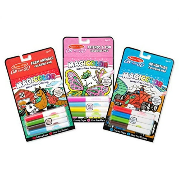 Melissa & Doug On the Go Magicolor Coloring Books Set - Farm Animals ...