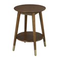 thumbnail image 1 of Mesa auxiliar redonda Wilson Mid Century con estante inferior(R6-260) Convenience Concepts R6-260, 1 of 1
