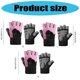 thumbnail image 3 of Weight Lifting Gloves Slip Resistant Hand Grip Half Finger Fitness Gloves For Workout Cycling Weightlifting Bodybuilding Pink XL, 3 of 4