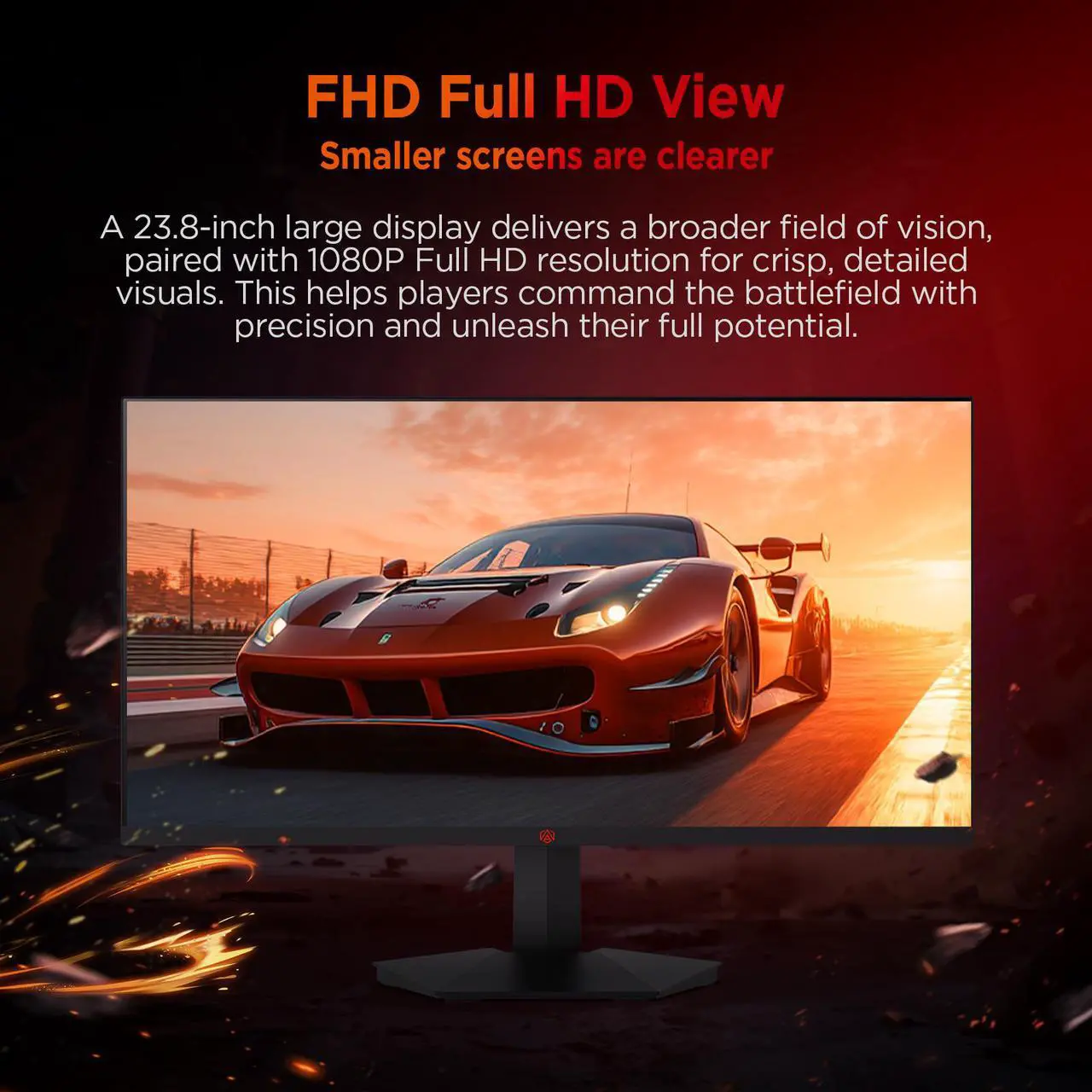 ABS 23.8" FHD Gaming Monitor 1920x1080 260Hz 1ms HDR400 Fast IPS 90% DCI-P3 FreeSync Compatible Anti-Glare Low Blue Light HDMI DisplayPort VESA Mount
