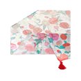 thumbnail image 5 of INSPIRE CHIC Women's Floral Printed Square Scarves, 23.6X23.6" Flowers Tassel Gauze Headscarf Neckerchief Flower-1-Red, 5 of 6