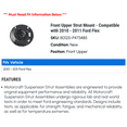 thumbnail image 2 of Front Upper Strut Mount - Compatible with 2010 - 2011 Ford Flex, 2 of 2