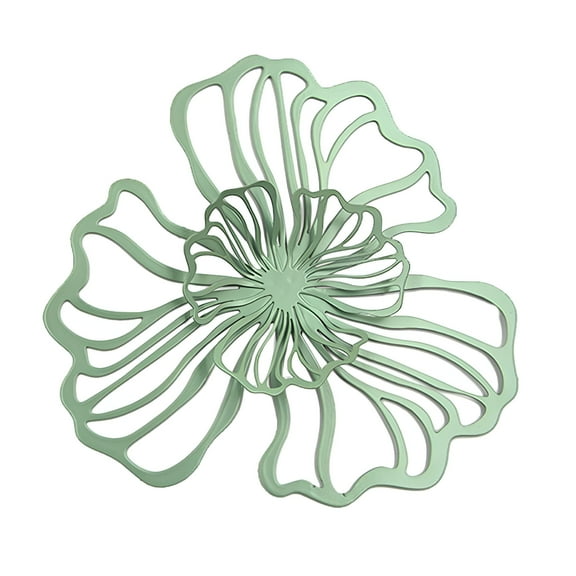 LAMIRO Floral Wall Hanging Decor Metal Wall Art Decoration for Bathroom Living Room Green Large