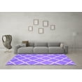 thumbnail image 3 of Ahgly Company Machine Washable Indoor Rectangle Abstract Purple Contemporary Area Rugs, 2' x 5', 3 of 4