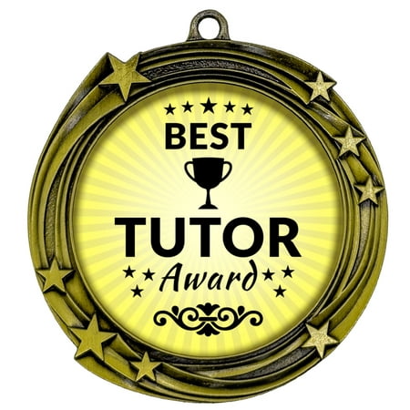 Best Tutor Award Stars Design Medal | Celebration and Appreciation Prize For Tutor Or Office