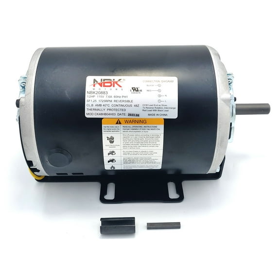 45012 FAN MOTOR (SELF COOLED) 115V 1/2HP 1725RPM - EXACT FIT FOR PACKARD - REPLACEMENT PART BY NBK