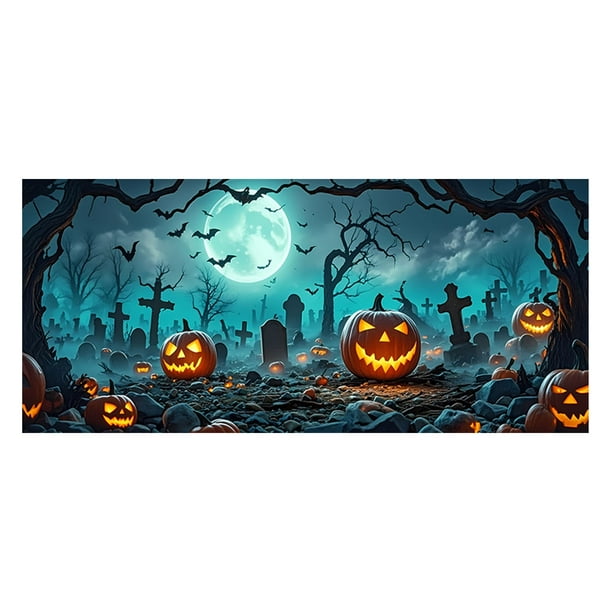 Halloween Garage Door Cover Decorative Horror Wall Decoration (WSJCK-40)