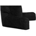 thumbnail image 6 of XXL Husband Pillow Aspen Edition - Big Reading & Bed Rest Pillow with Arms & Removable Neck Roll on Bungee Cord - Premium Memory Foam - Reversible 2 Sided Covers Micro Suede or Plush, Stable Black, 6 of 9
