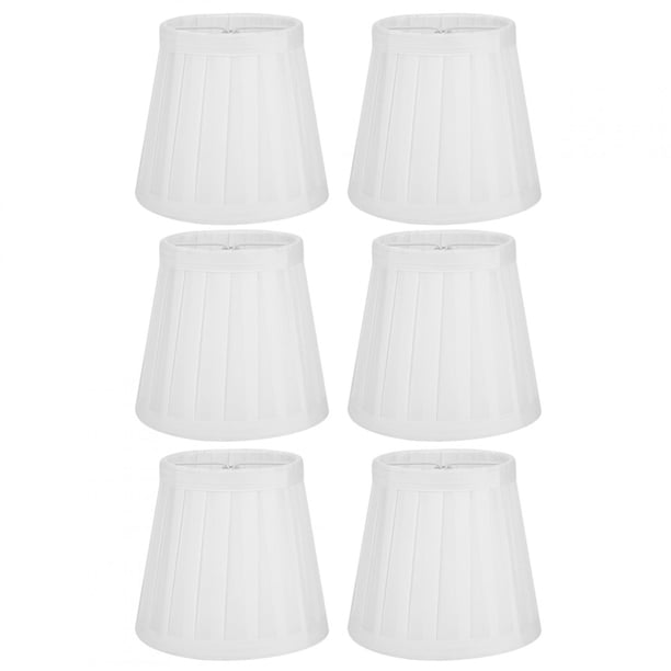 Pantalla de lámpara de mesa Jadeshay moderna de escritorio de Tela 6 piezas Blanco