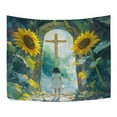 thumbnail image 5 of WOBOGO Sunflower Gate Tapestry 60×40in Home Living Room Bedroom Wall Hanging Ornaments, 5 of 10
