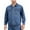 A#Blue, variant on DPTALR Men's Casual Denim Long Sleeve Folding Collar Shirt with Multi Pockets,Buttons,Blue,Big and Tall Men XXL