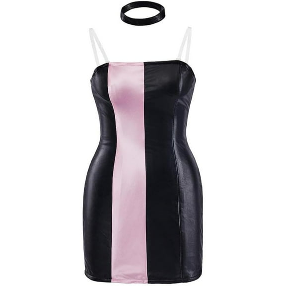 Cady Black and Dusty Pink Party Inspired Dress Halloween