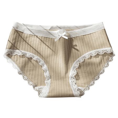 Fulorrnie Underwear for Women No Show Cheeky Seamless Comfort Panty Cute Briefs Banded Waist Waistband Panties  Light Green  XXL