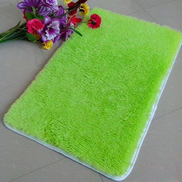 fastboy Pleuche Non-slip Bedroom Carpet Door Rug Dustproof Plush Bath Floor Mat