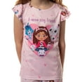 thumbnail image 3 of Gabby's Dollhouse Girls' "A-Meow-Zing Friends" Pandy Cakey Kitty Fairy 2-Piece Ruffle Short Sleeve Pajama Pant Sleep Set, 3 of 6
