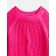 thumbnail image 2 of Wonder Nation Girls Open Knit Sweater, Lightweight, Sizes 4-18 & Plus, 2 of 3