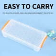 thumbnail image 2 of WKSCLPAI Transparency Pencil Box, Large Capacity Stationery Box, Graphene Drop-proof Construction Plastic Stationery Case, Orange, 2 of 3