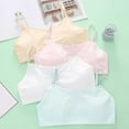 thumbnail image 6 of Wuxian Little Girls Bras Seamless Bra With Removable Padding Bras Sports Bra Training White Teen Bra Camisole Style Lightweight Seamless Kids Bra,Light Green, 6 of 6