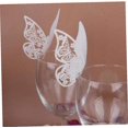 thumbnail image 1 of 100pcs Cut Out Butterfly Cup Card Dark Purple Butterfly Seat Card Laser Card Butterfly Wall Sticker Paper Card, 1 of 3