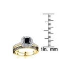 thumbnail image 3 of 10K White Black 1.2 Ctw Diamonds Unique Bridal Engagement Ring Set (Yellow Gold Size 5), 3 of 3