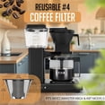 thumbnail image 3 of Reusable Stainless Steel Coffee Filter Compatible with Moccamaster KBGV KBT, #4 Cone Micro-Mesh Permanent Filter, Paperless Drip Coffee Accessory (Non-OEM), 3 of 7