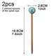 thumbnail image 2 of Paquete de 2 cucharas de vidrio resistentes al calor, cucharas agitadoras de vidrio, cuchara de vidrio de 18,8mm, cuchara para helado de café, 2 of 5