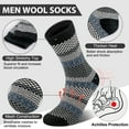 thumbnail image 5 of KOITHOT 6 Pairs Wool Socks for Men, Thick Soft Knit Vintage Boot Crew Socks, 5 of 6