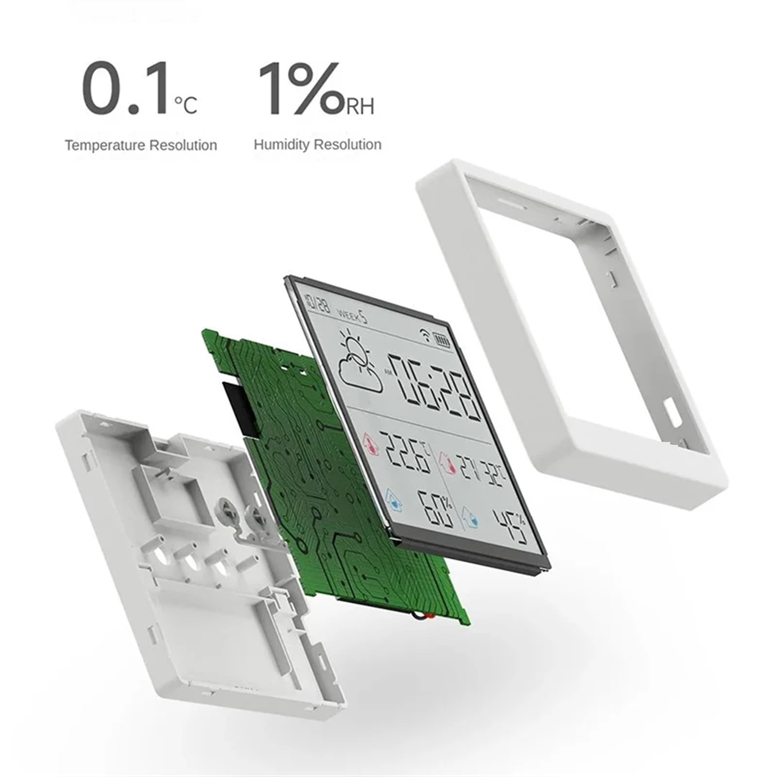 Electronic Temperature Humidity Sensor Smart Electric Digital Hygrometer Thermometer Clocks Weather Station Mini ,High Precision