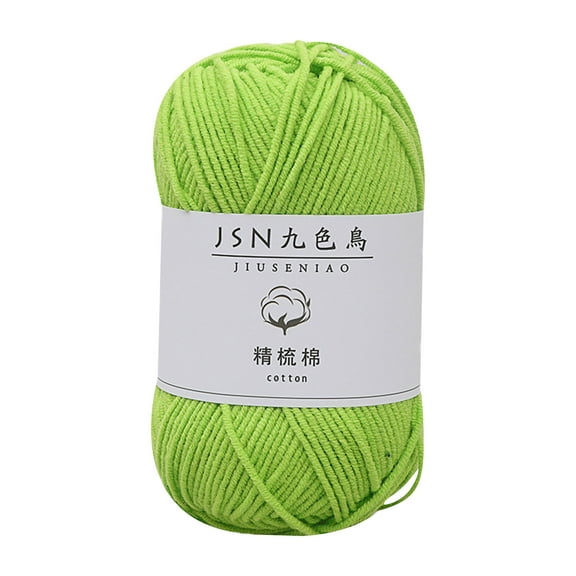 Nmdmisc Solid Color Milk Cotton Thread for Crochet Knitting,Plush Soft Cotton Thread for Baby Sweater Hat Socks Knitting Scarf,Wool Ball 50g