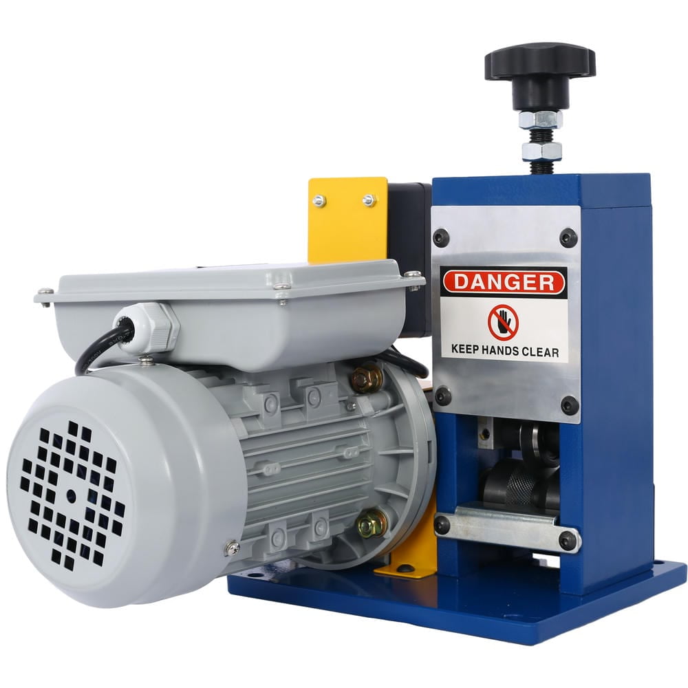 Topcobe Automatic Wire Stripping Machine for 0.06"-1" Copper Wires, Motorized Wire Stripper Tool for 7/0-15 AWG Scrap Electrical Wire Recycling, Practical Equipment