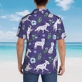 thumbnail image 6 of Daiia Cute Dog Hawaiian Shirt for Men Gentle Cotton Regular Short Sleeve Casual-Small, 6 of 9