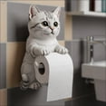 thumbnail image 3 of Cute Cats Paper Holders-Wall Mount,Decorative Cat Toilet Paper Holder,Multiple Colors, White And Cream, Wall Mount Bathroom Tissue Dispenser With Ragdoll Design,The Best Gift For Cat Lovers, 3 of 7